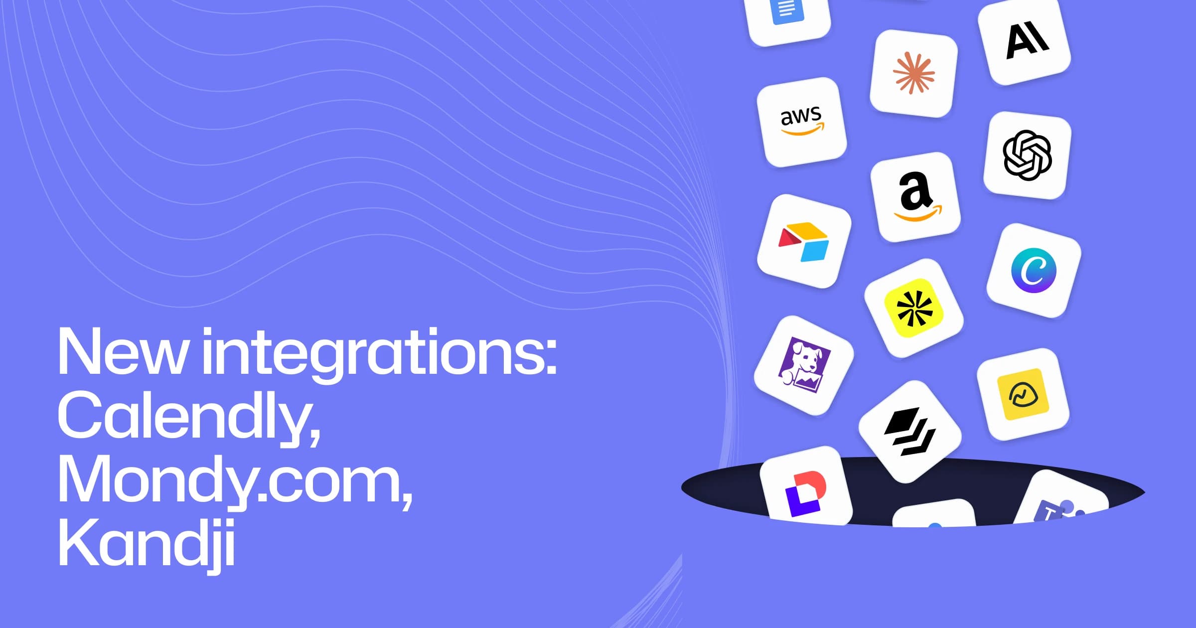 3 new integrations: Calendly, monday.com, Kandji