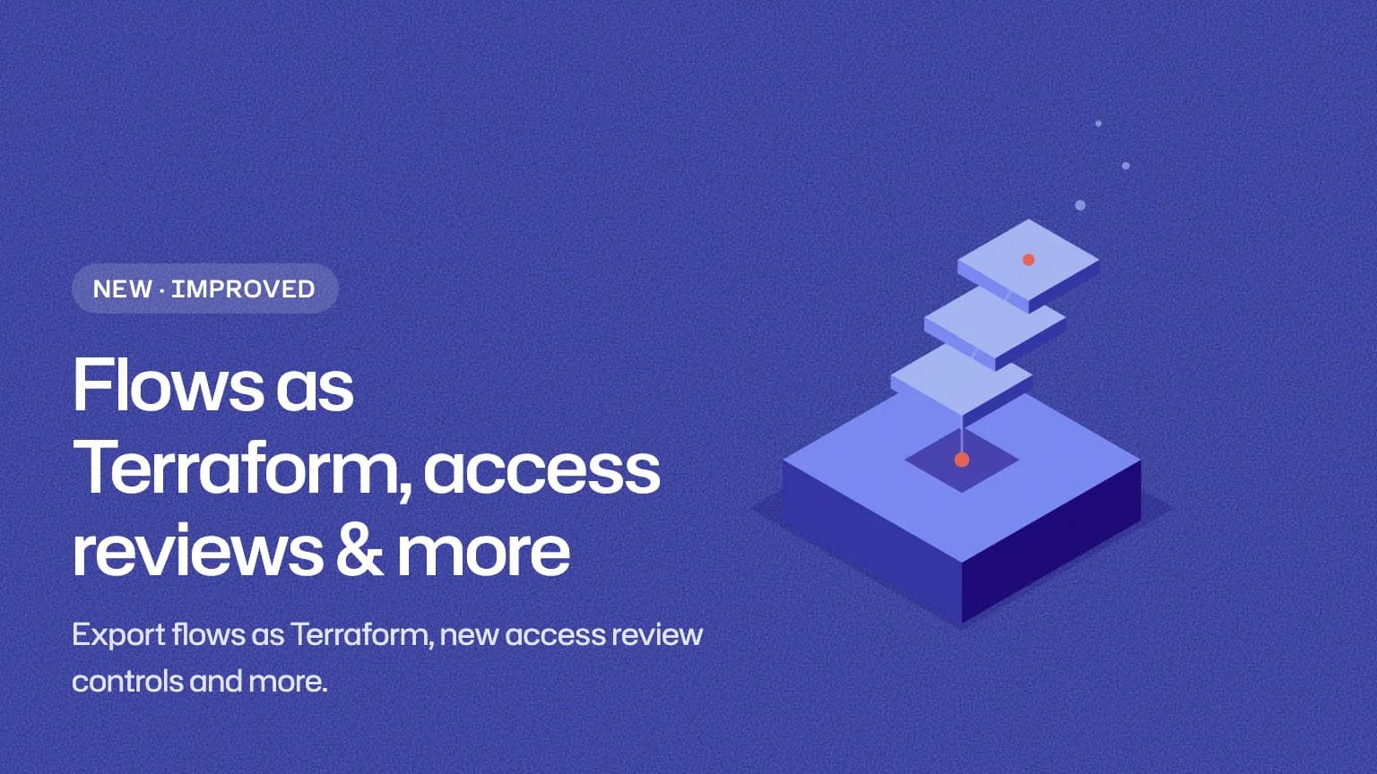 Flows as Terraform, access reviews & more