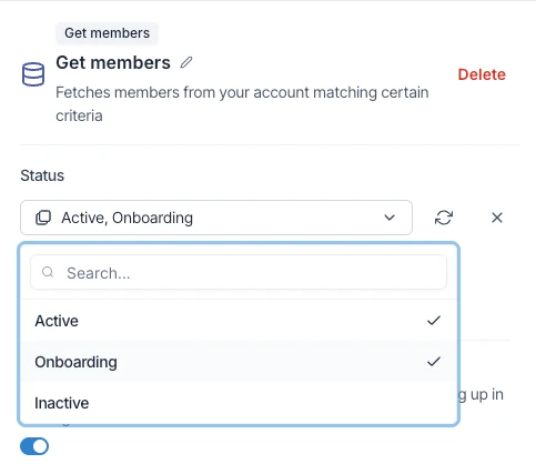 Flows 'Get Members' Node