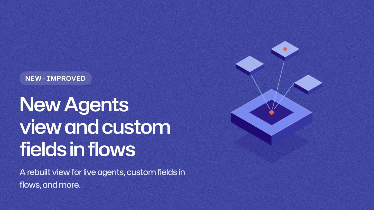 New Agents view and custom fields in flows