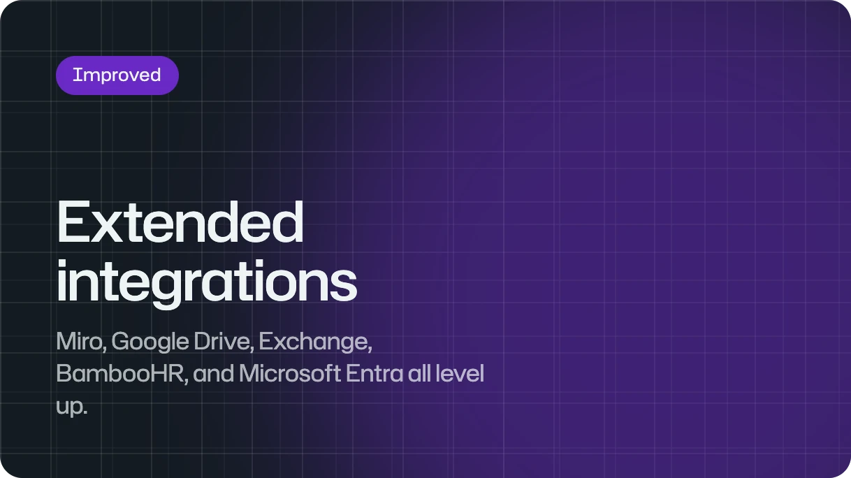 New & extended integrations