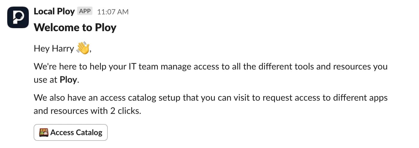 Welcome Message to employees